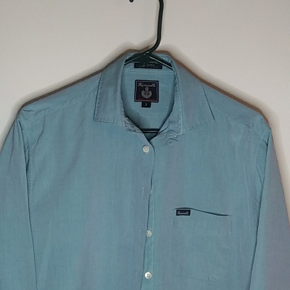 Faconnable Womens, Teal Button Down Shirt. Size S.